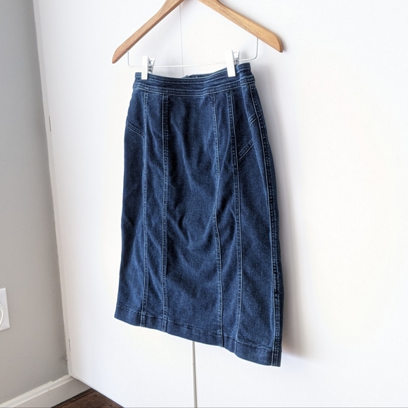 Banana Republic Denim Pencil Skirt Size 10 - Picture 8 of 9